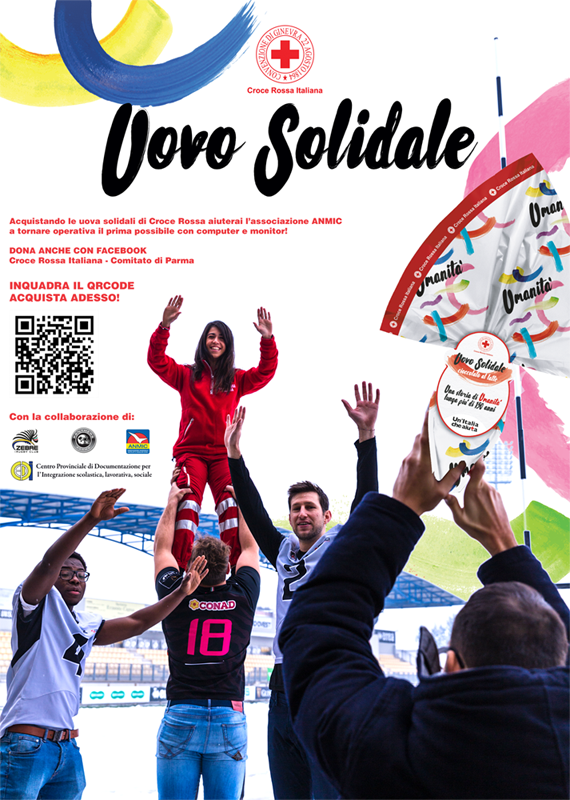 locandina CRI uovo solidale 2018 QRCODE RACCOLTAFONDI