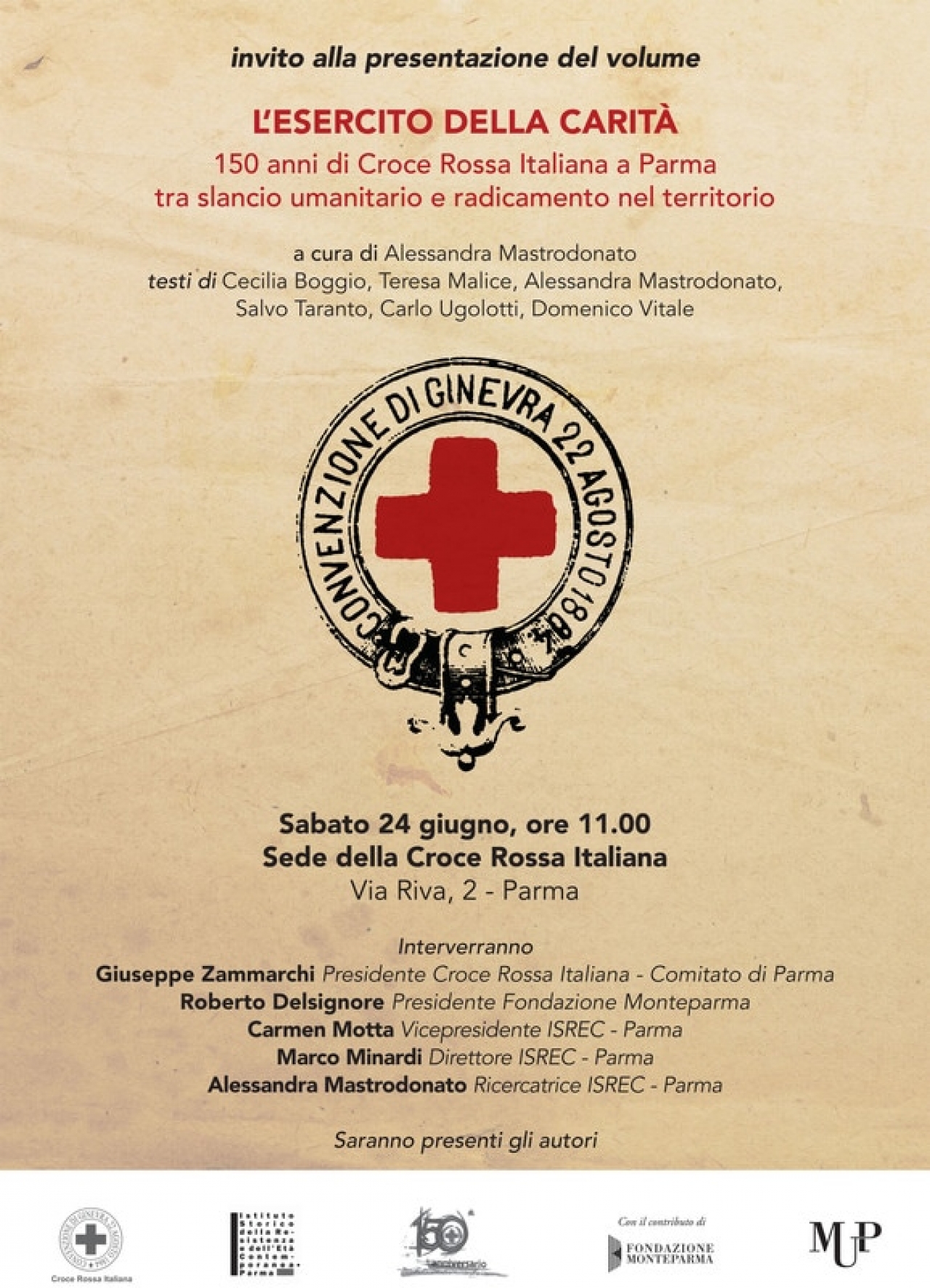 Presentazione del libro sulla storia della CRI di Parma