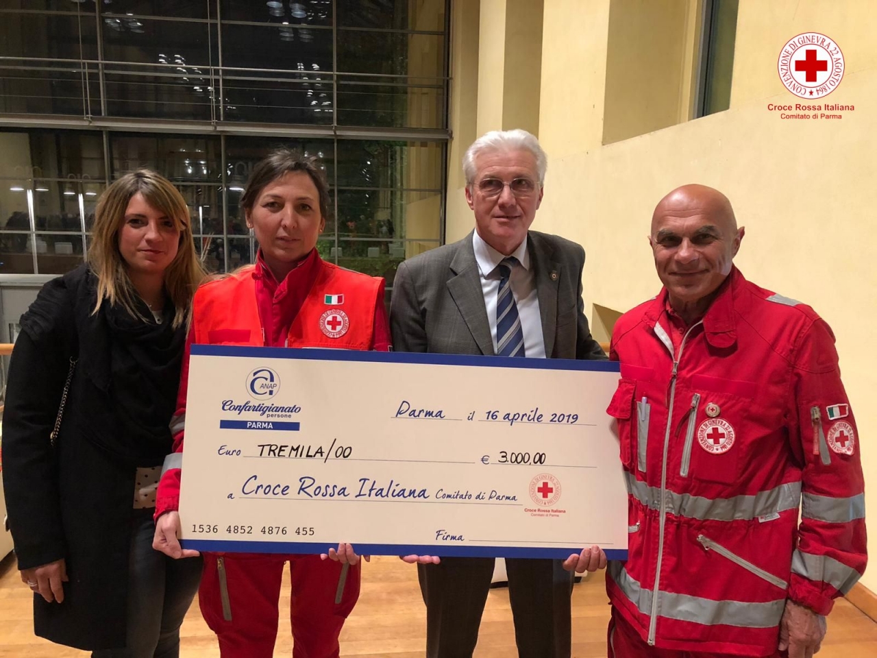 CRI Parma ringrazia Anap Ancos